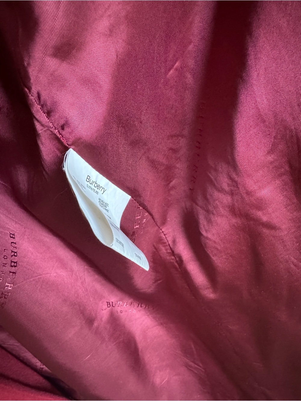 Burberry Red Wool Belted Pea Coat - Picture 6 of 14